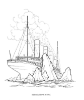 A coloring page of the titanic